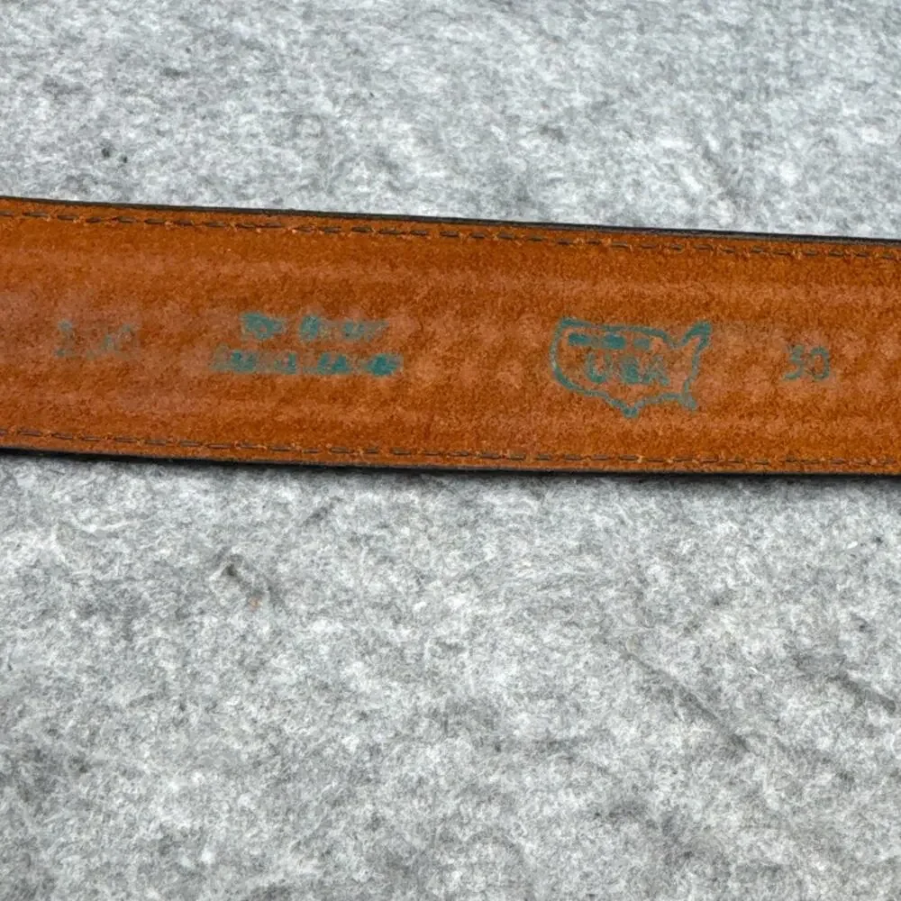 Vintage Brown Leather Braided Western Country Belt Men 30